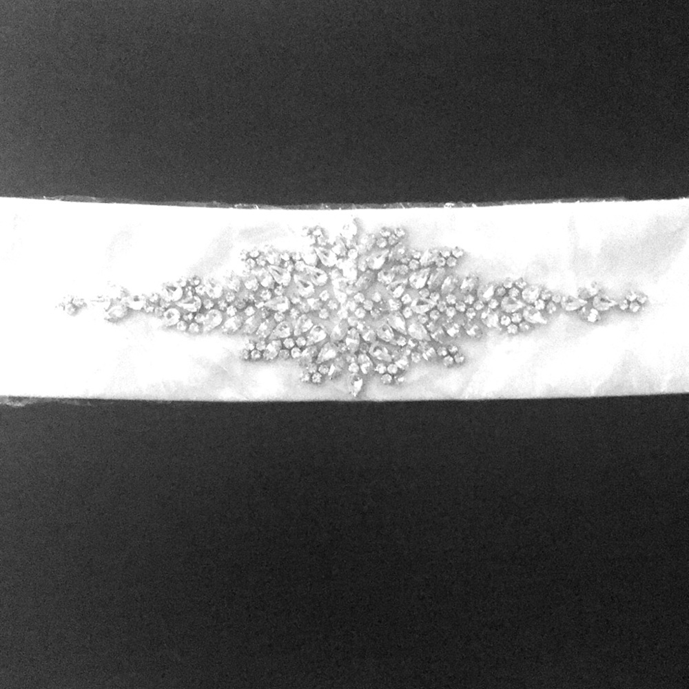 Ivory wedding dress belt